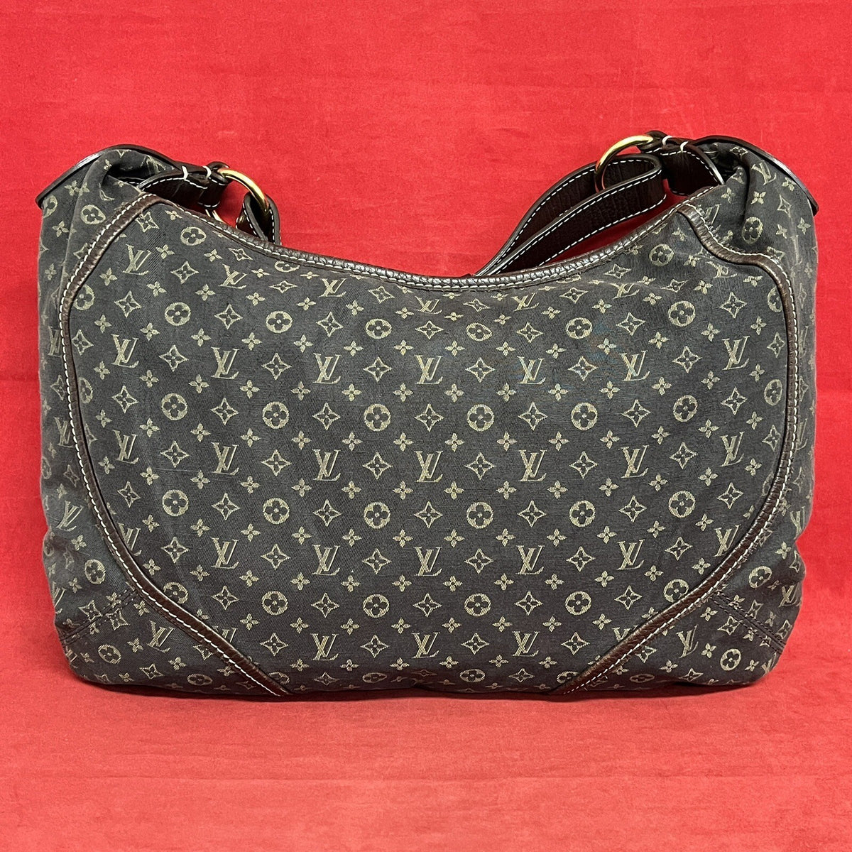 Louis Vuitton Manon MM Mini Lin Monogram Damen Schultertasche Hobo Bag