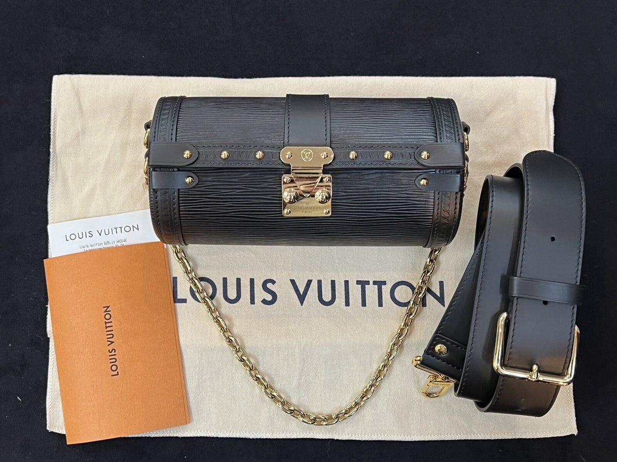 Louis Vuitton M58655 Papillon Trunk EPI Leder Schwarz Umhängetasche 2021