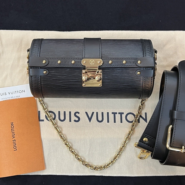 Louis Vuitton M58655 Papillon Trunk EPI Leder Schwarz Umhängetasche 2021