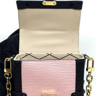 Louis Vuitton Pochette Trunk Vertical Schwarz & Rose Ballerine Epi Umhängetasche