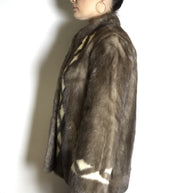 Ausgefallene Saphir Nerzjacke silbergrau, Canada Majestic Mink Gr. 34-36 Damen