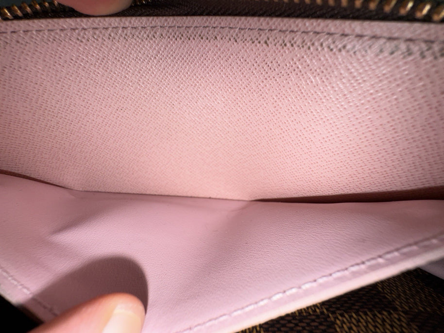 Louis Vuitton Portemonnaie Damen Zippy Slim Damier Ebene & Rose Ballerine 2017
