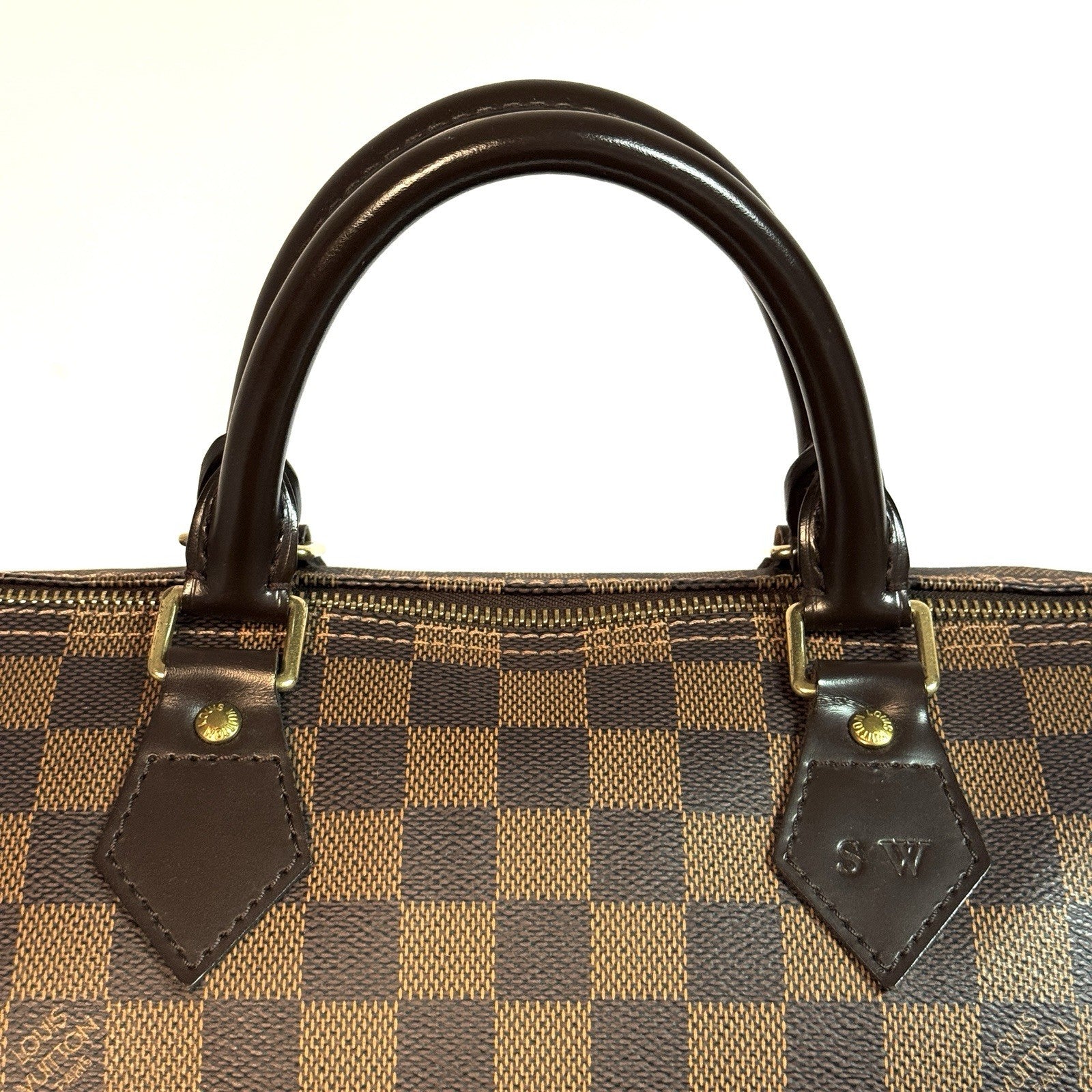 Louis Vuitton Speedy 30 Damier Ebene 2009 TOP Zustand (personalisiert)