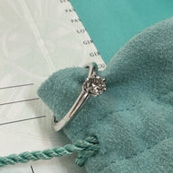 Tiffany & Co. Verlobungsring Platin 950-Gr.52 - Box & Zertifikat 0,30 CT - VVS1