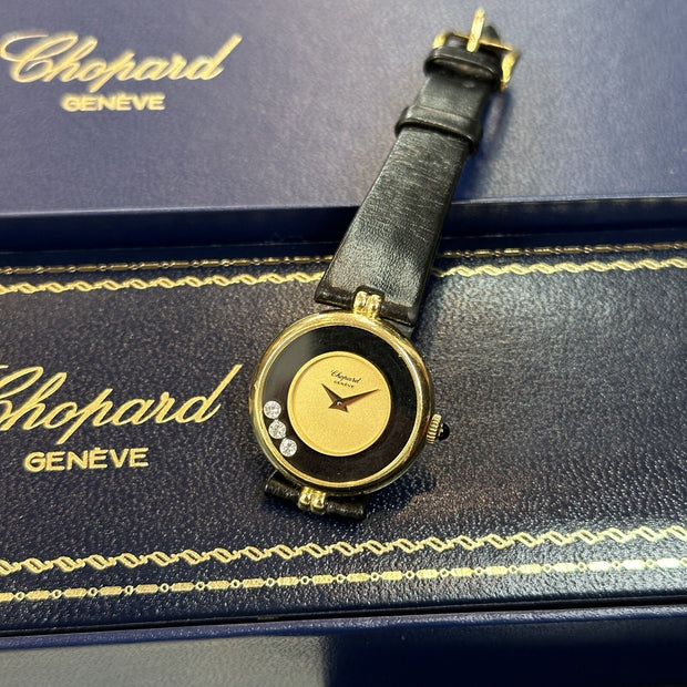 Chopard Happy Diamonds Damenuhr 18K/750er Gelbgold Fullset & Service