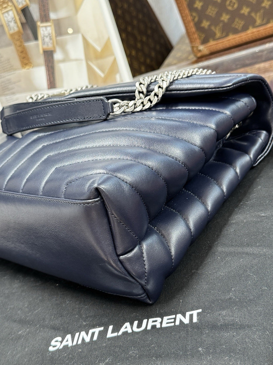 YSL Saint Laurent Loulou Medium Marine Blau Umhängetasche