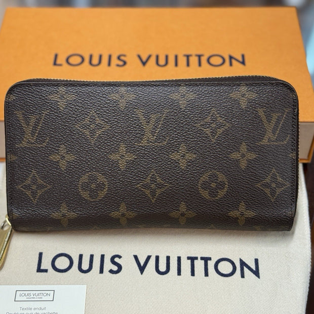 Louis Vuitton Zippy Wallet Monogram Canvas & Rose Ballerine Portemonnaie M41894