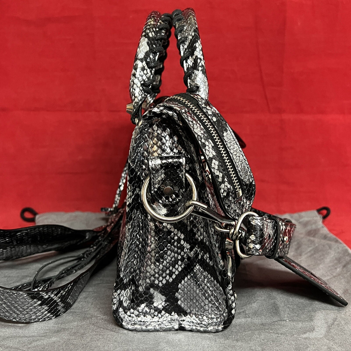 Balenciaga Neo Classic City kleine Damen Umhängetasche Python Leder