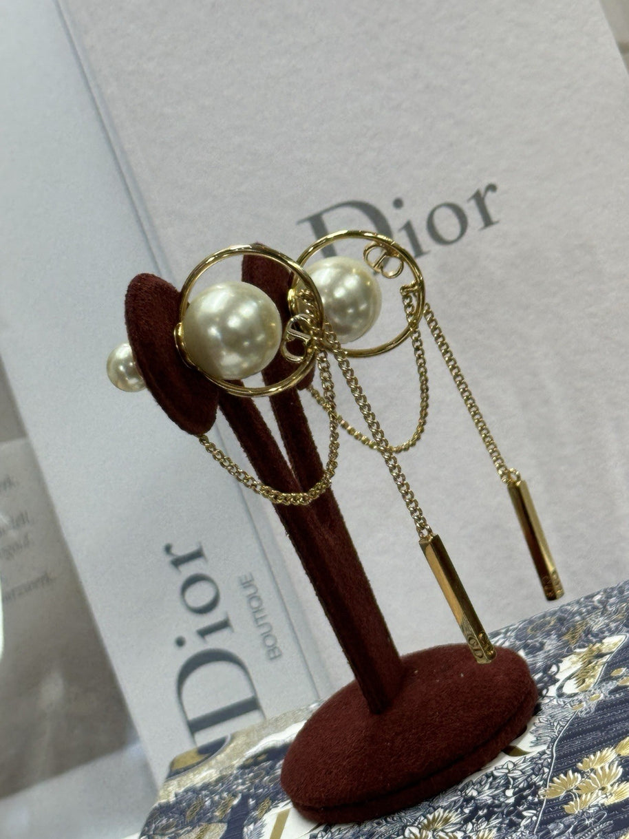 Dior Drop Ohrringe CD Montaigne Earrings Gold E0435 Christian Dior