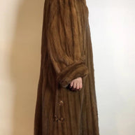 Wunderschöner langer Nerzmantel braun SAGA MINK by ROLF SCHULTE Gr. 42/44 Damen