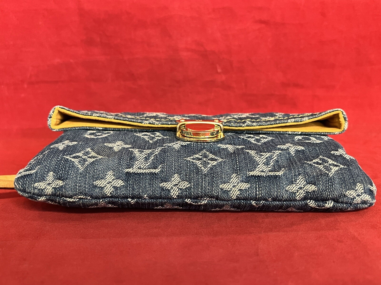 Louis Vuitton Pochette Accessoires Denim/Jeans Clutch Monogram 2006