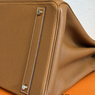 Hermes Birkin Bag 40 Veau Togo Leder Braun/Beige & Gold mit Orig. Rechnung!