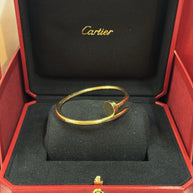 CARTIER JUSTE UN CLOU ARMREIF, ARMBAND, KLASSISCHES MODELL GELBGOLD GR. 15 2023