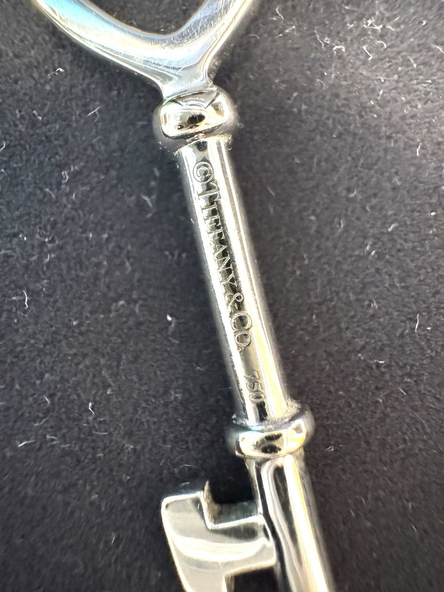 Tiffany & Co. Keys Herz Schlüssel großer Anhänger Weißgold + Orig. Kette