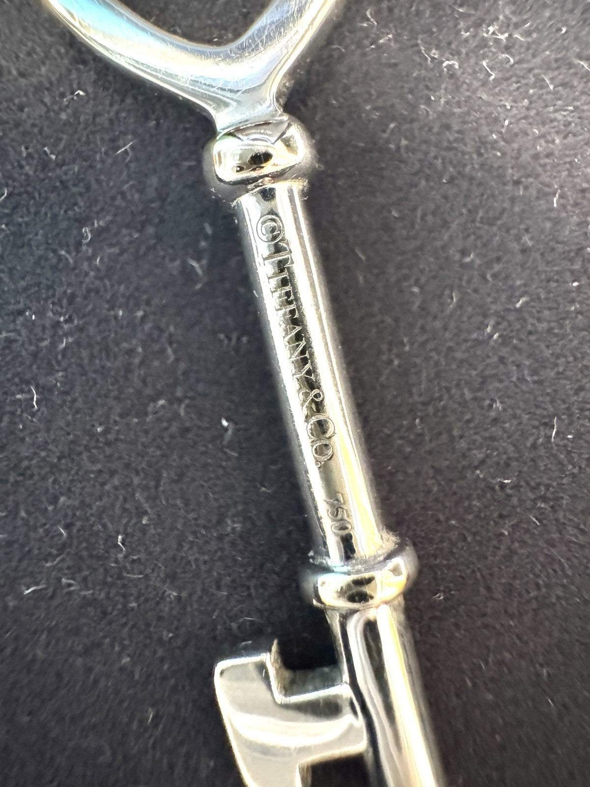 Tiffany & Co. Keys Herz Schlüssel großer Anhänger Weißgold + Orig. Kette