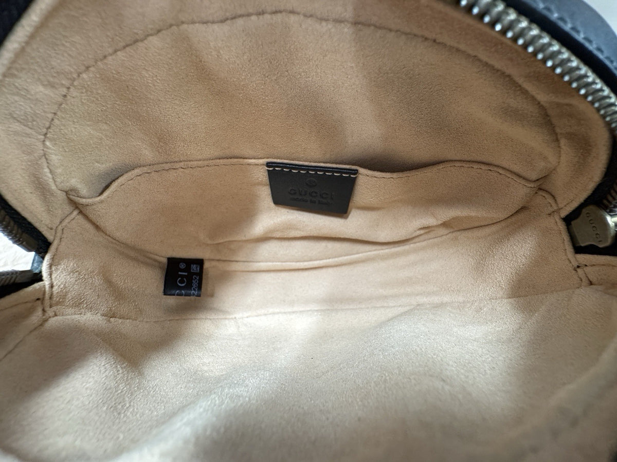 Gucci GG Marmont Gürteltasche Bumbag Leder Schwarz/Gold 476434