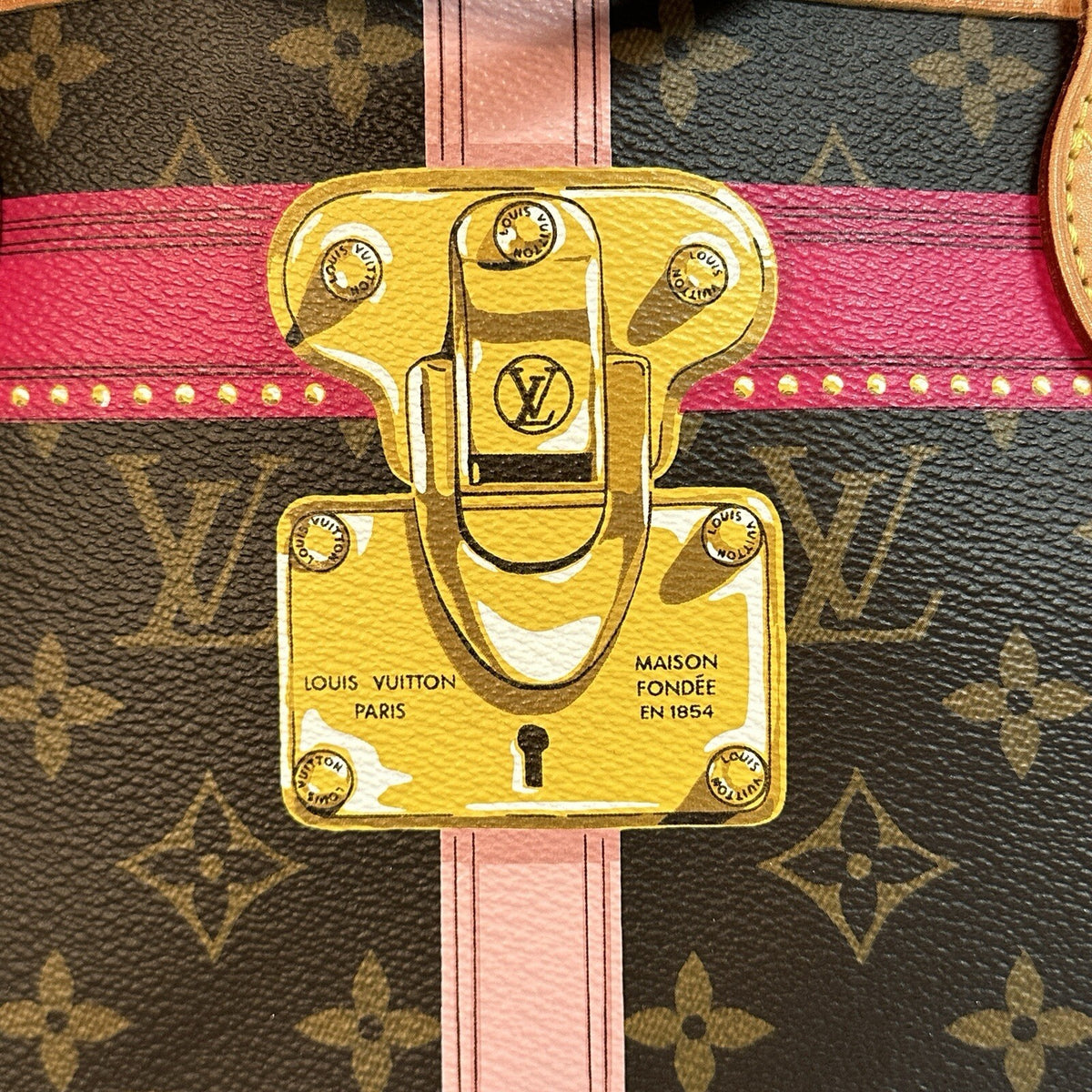 Louis Vuitton Summer Trunk Monogram Neverfull MM Tote Bag M41390