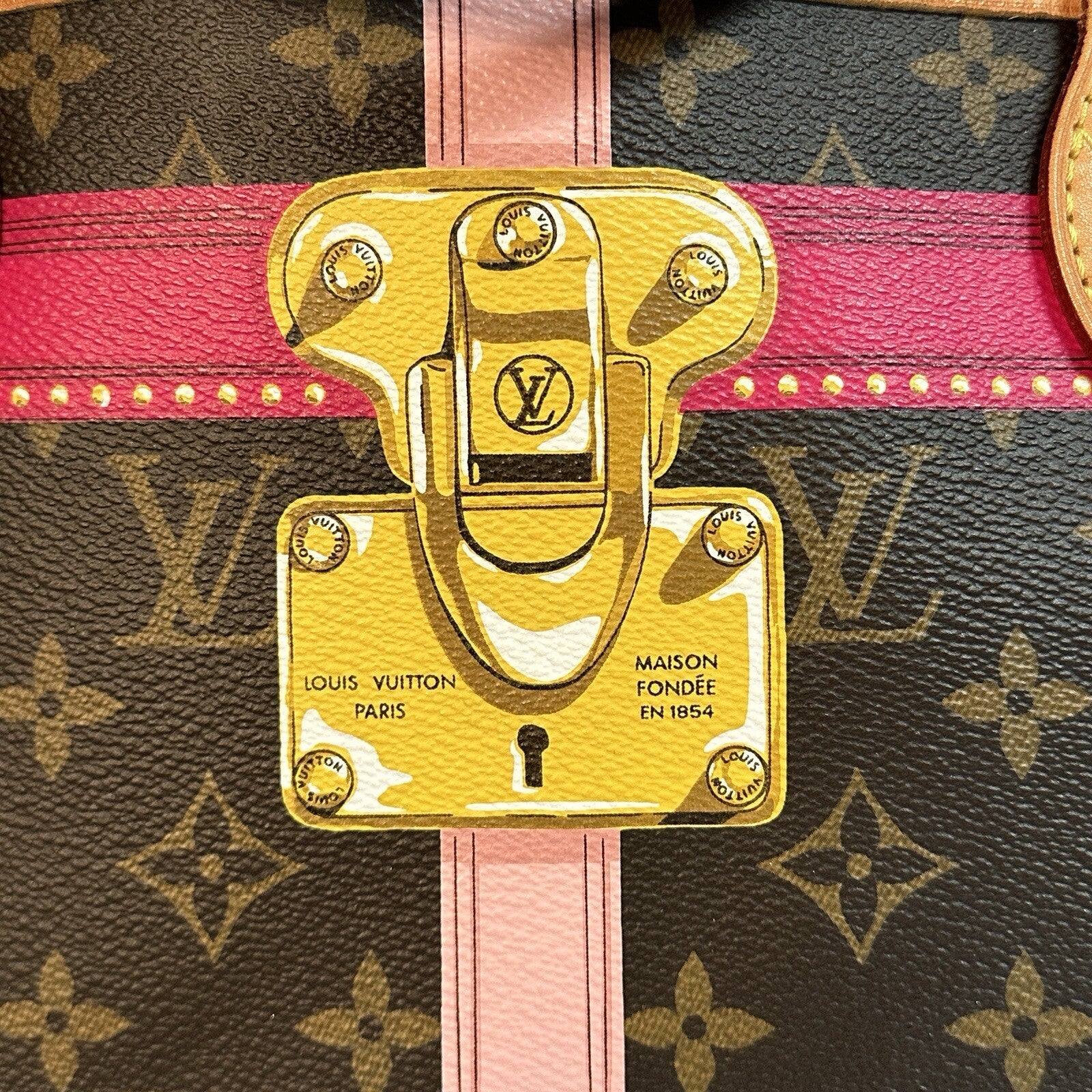 Louis Vuitton Summer Trunk Monogram Neverfull MM Tote Bag M41390