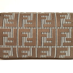 Fendi Baguette Medium Umhängetasche Braun & Gold Wolle Top Zustand