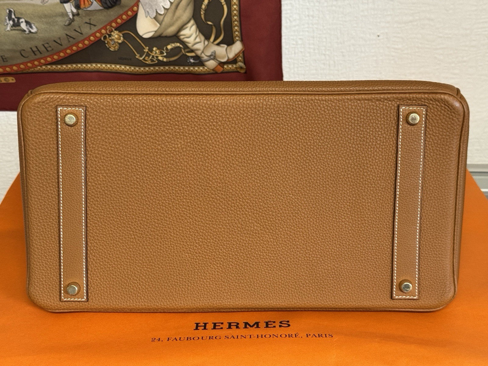 Hermes Birkin Bag 40 Veau Togo Leder Braun/Beige & Gold mit Orig. Rechnung!