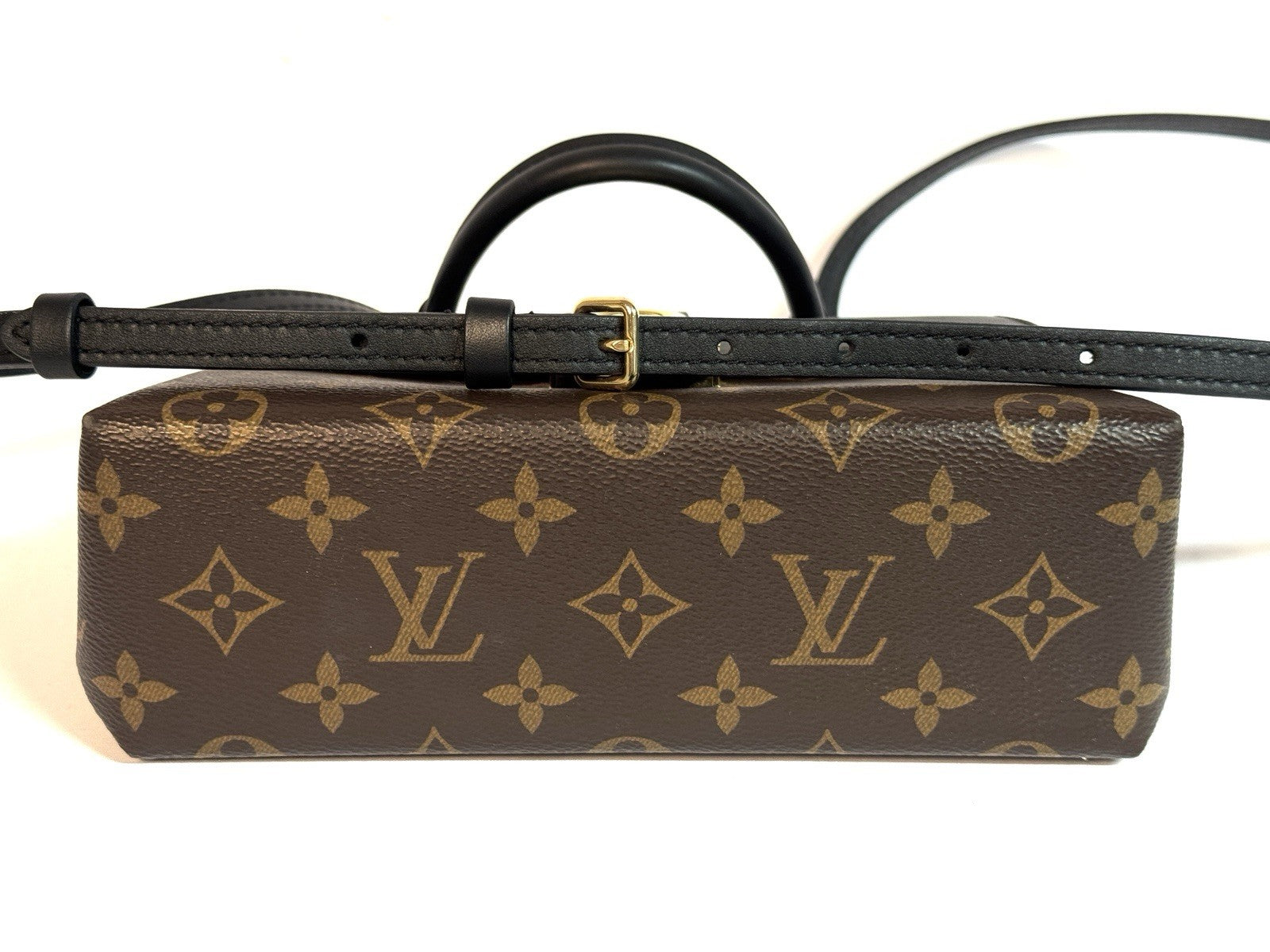 Louis Vuitton Locky BB Monogram Canvas & Schwarzes Leder Umhängetasche 2021