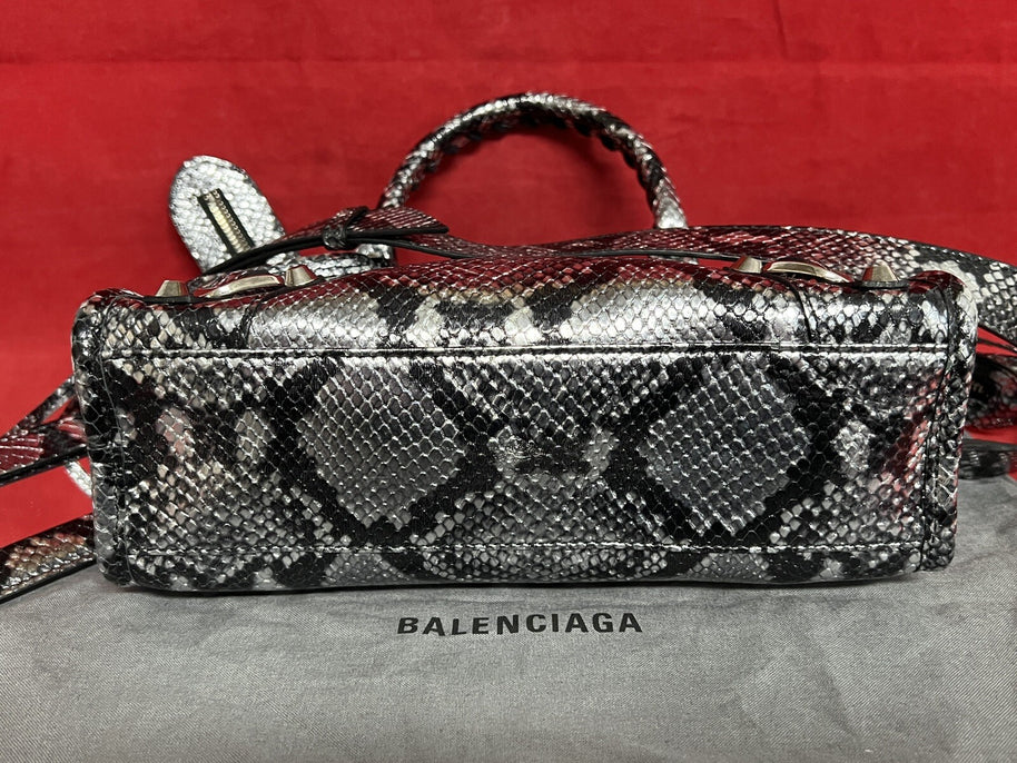 Balenciaga Neo Classic City kleine Damen Umhängetasche Python Leder