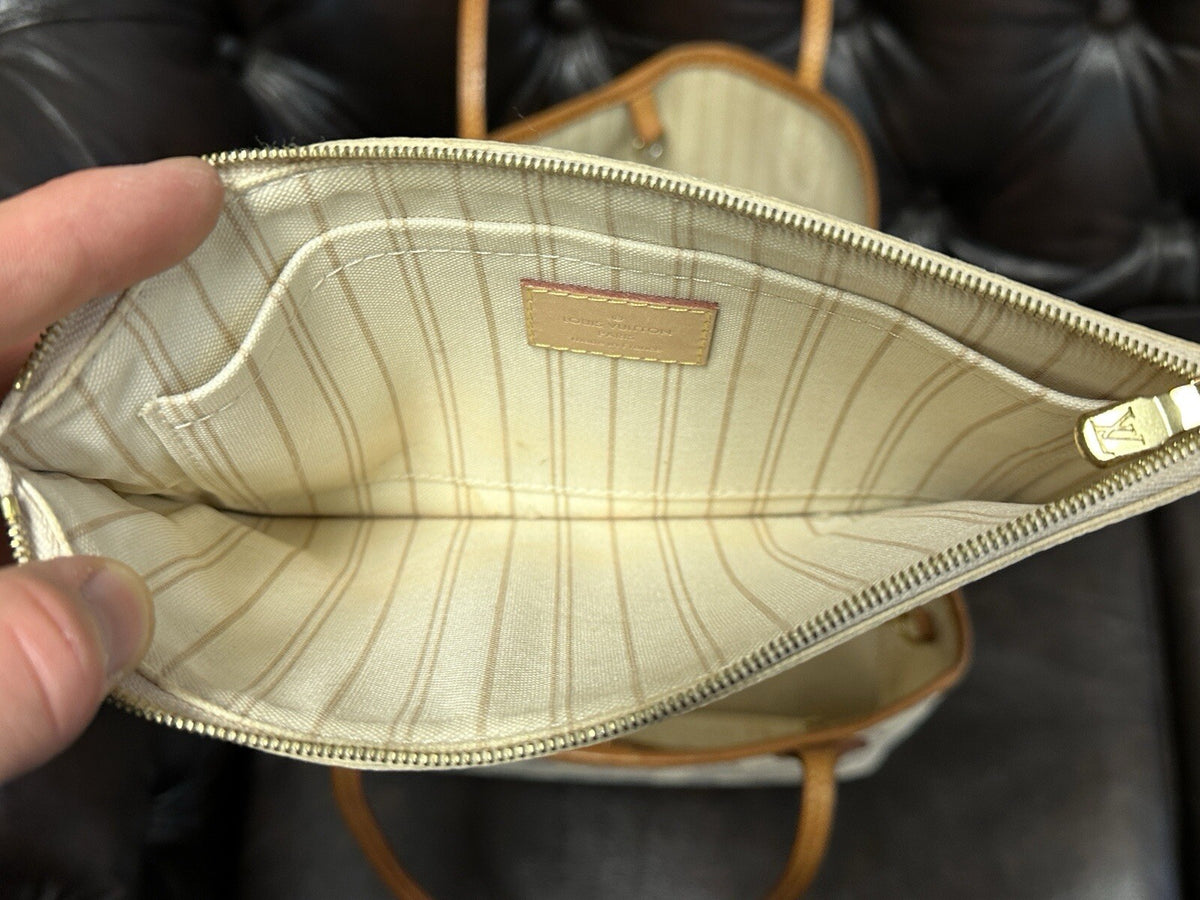 Louis Vuitton Neverfull MM + Pochette Damier Azur 2019 Shopper