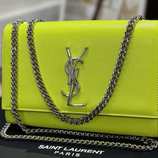 Yves Saint Laurent Kate YSL Summer Edition Neon Gelb Leder Umhängetasche