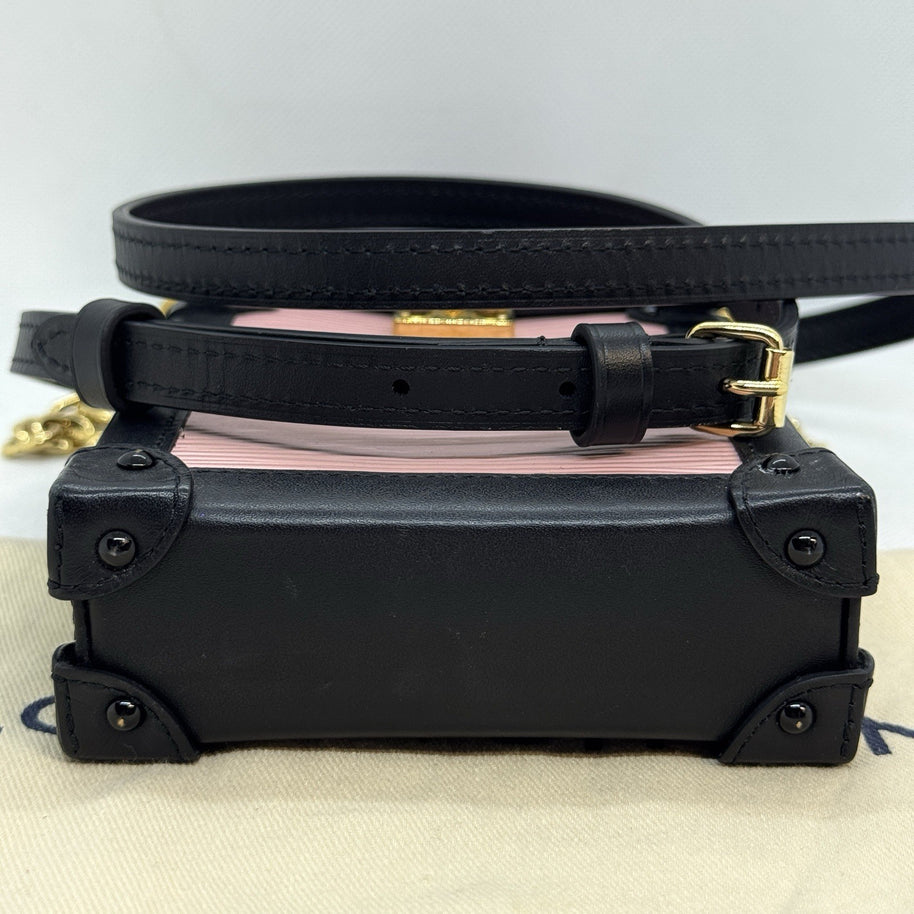 Louis Vuitton Pochette Trunk Vertical Schwarz & Rose Ballerine Epi Umhängetasche