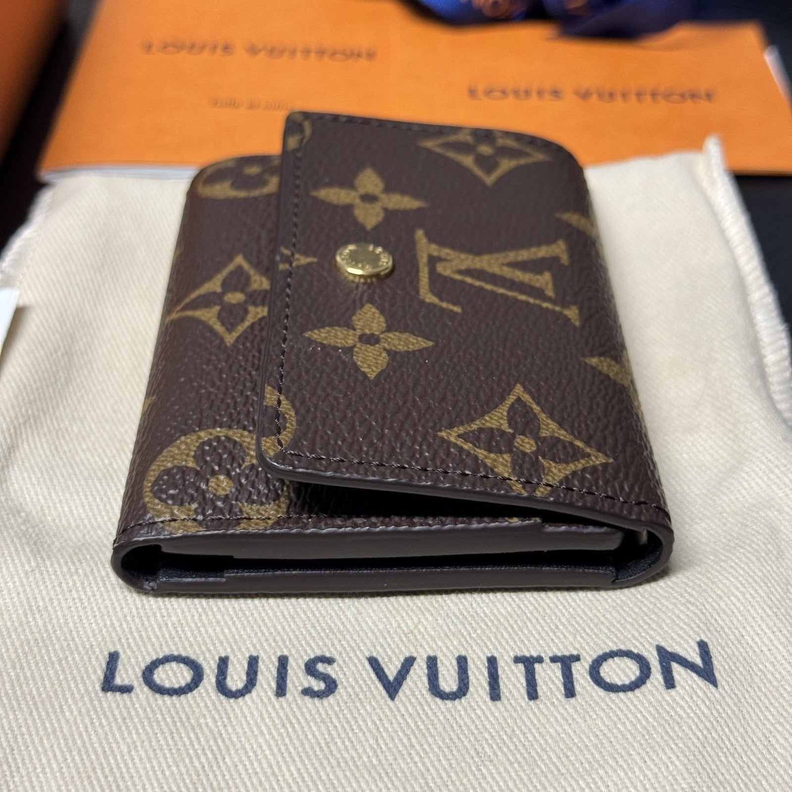 Louis Vuitton Micro Wallet Trifold Geldbörse Monogam Schwarz mit orig. Rechnung