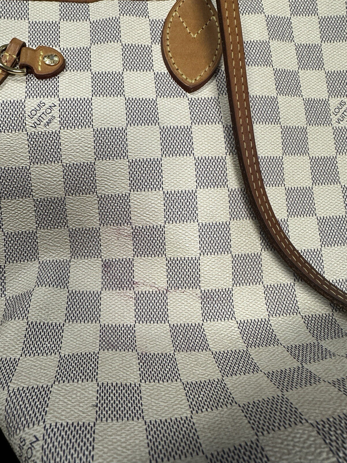 Louis Vuitton Neverfull MM + Pochette Damier Azur 2019 Shopper