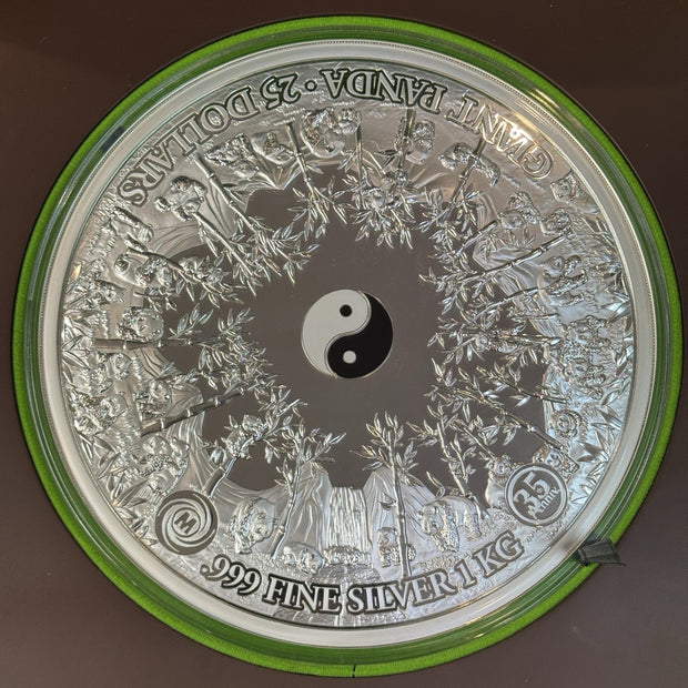 1 kg Kilogramm Silbermünze Samoa Giant Panda 2018 Silber Limitiert 35th Anniversary