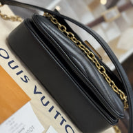 Louis Vuitton New Wave Chain PM Umhängetasche Leder Schwarz Gold M20687