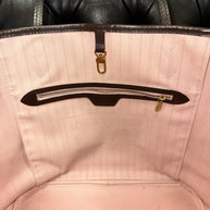 Louis Vuitton Neverfull MM Damier Ebene & Rosa 2016 Shopper Top Zustand