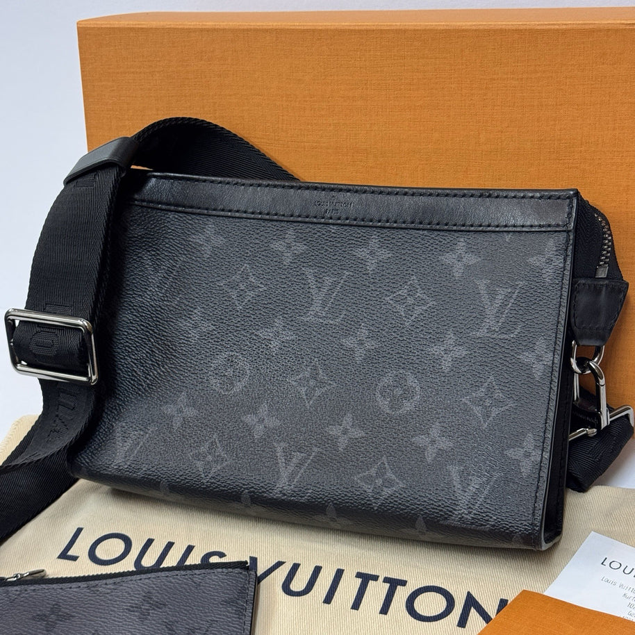 Louis Vuitton Gaston Wearable Geldbörse Umhängetasche M81124 Monogram Eclipse