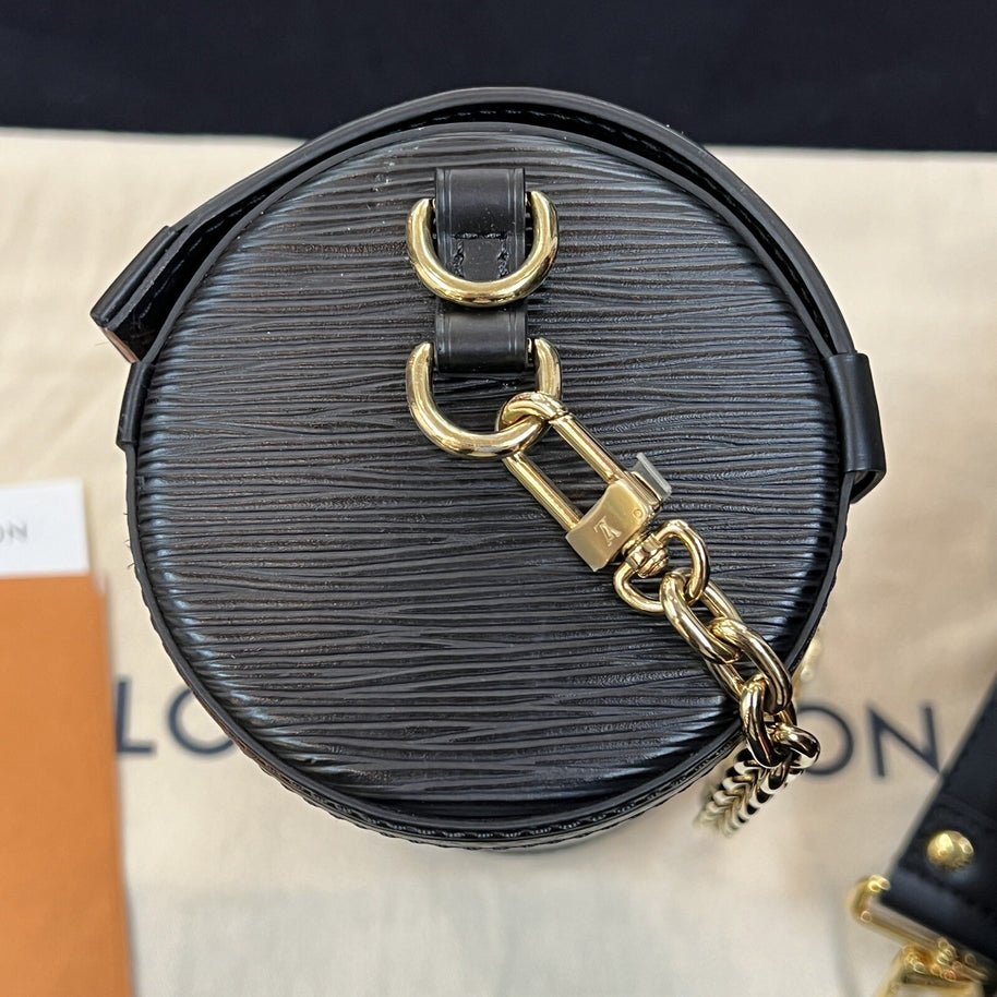 Louis Vuitton M58655 Papillon Trunk EPI Leder Schwarz Umhängetasche 2021