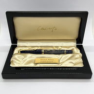 1996 PELIKAN M800 CONCERTO 925 Vermeil & Blau Limited Edition OB 18C Feder Gold