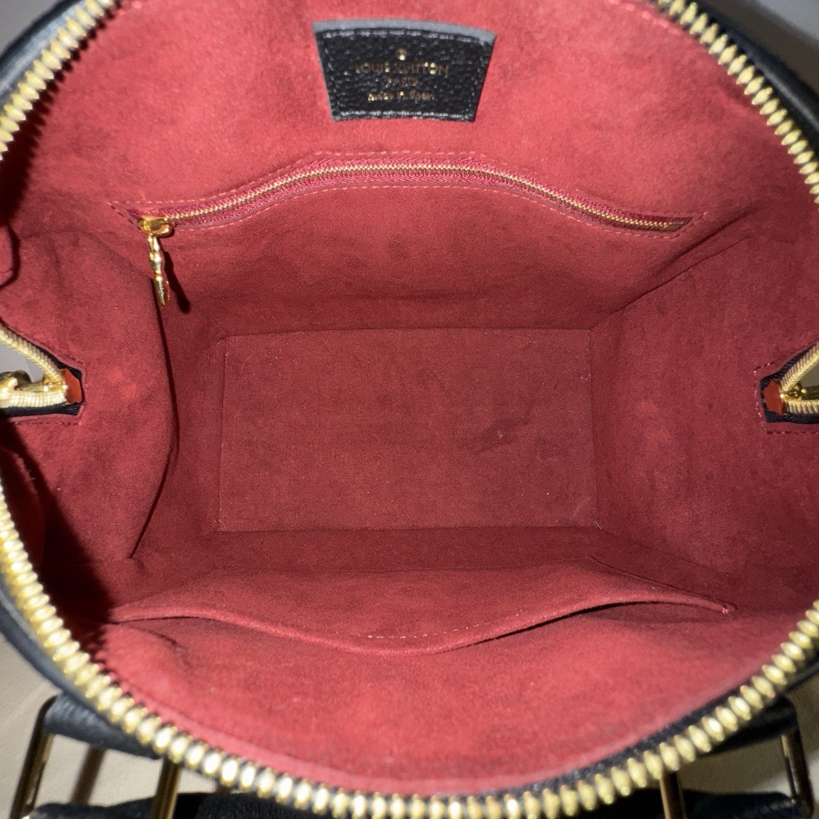 Louis Vuitton Speedy 25 mit Schulterriemen Monogram Empreinte Bicolor Leder