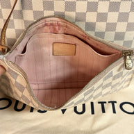 Louis Vuitton Neverfull MM + Pochette Damier Azur 2019 mit Original Rechnung
