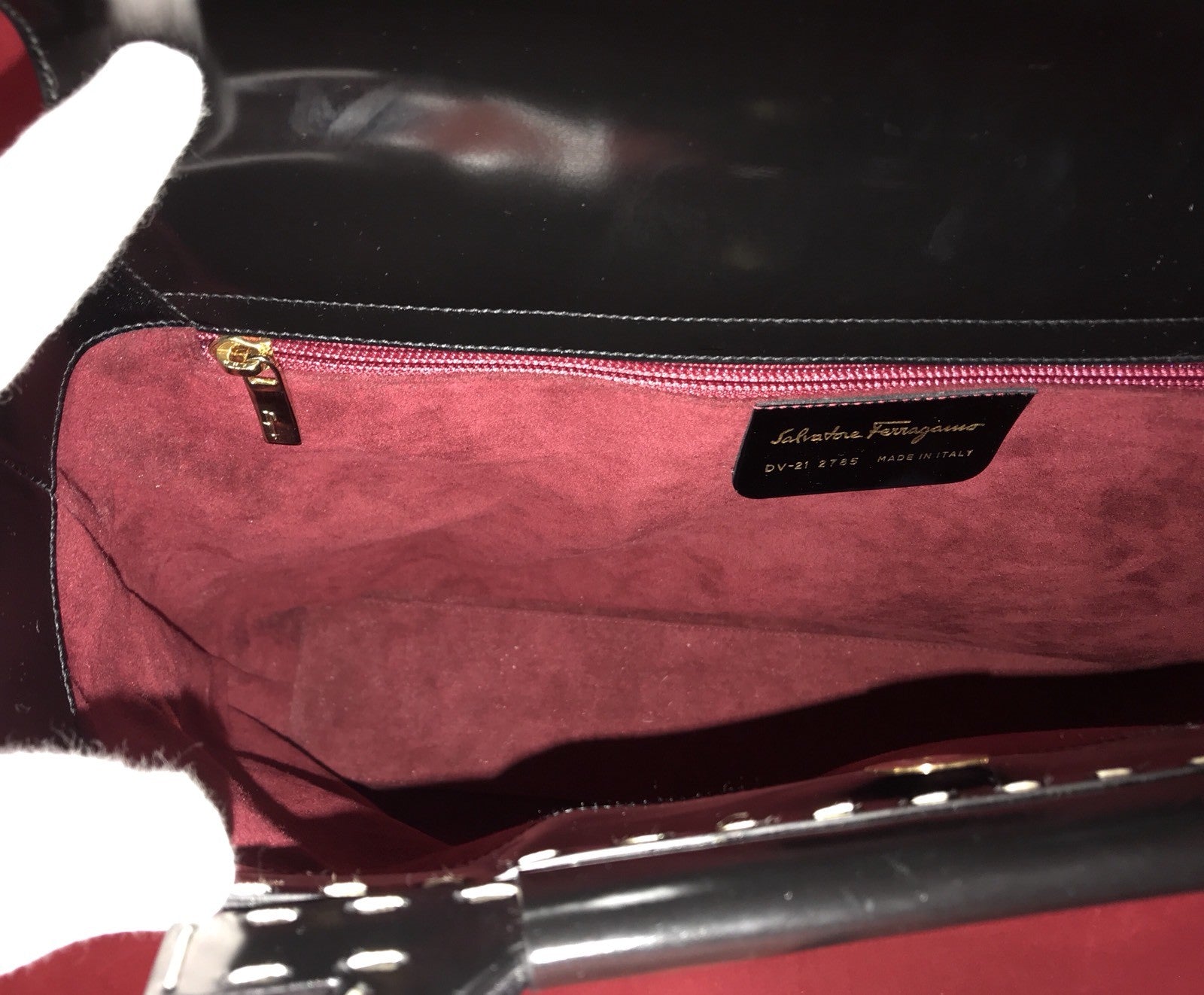 Große Salvatore Ferragamo Damen Handtasche schwarz