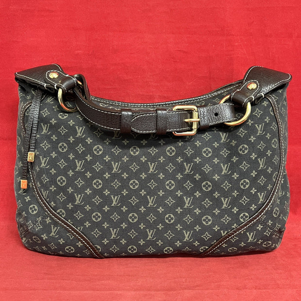 Louis Vuitton Manon MM Mini Lin Monogram Damen Schultertasche Hobo Bag