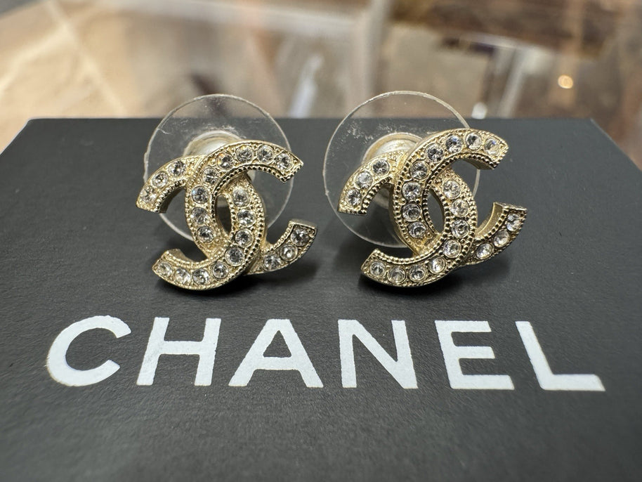 Chanel A88429 CC Ohrringe Ohrstecker Vergoldet