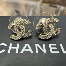 Chanel A88429 CC Ohrringe Ohrstecker Vergoldet