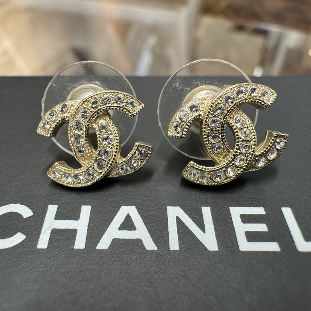 Chanel A88429 CC Ohrringe Ohrstecker Vergoldet