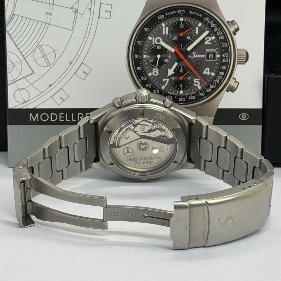 Sinn 144 GMT MERCEDES-BENZ LIMITIERTE AUFLAGE 200stk Chronograph Herrenuhr Stahl
