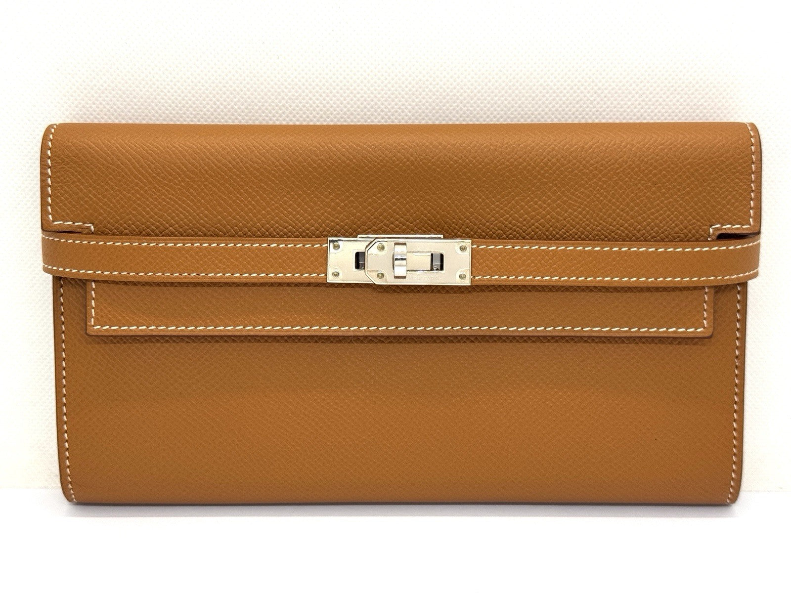 Hermes Kelly To Go Wallet Long Epsom Gold Braun Palladium Portemonnaie 2018