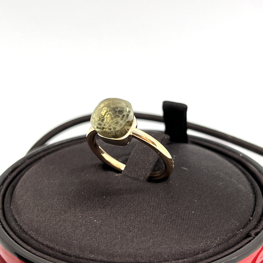 Pomellato Nudo Ring Petite Gr. 52 Grün 750er Rosegold mit Prasiolith