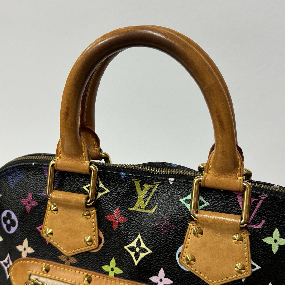 Louis Vuitton Alma Multicolor Multicolore Schwarz Handtasche 2004 IKONE