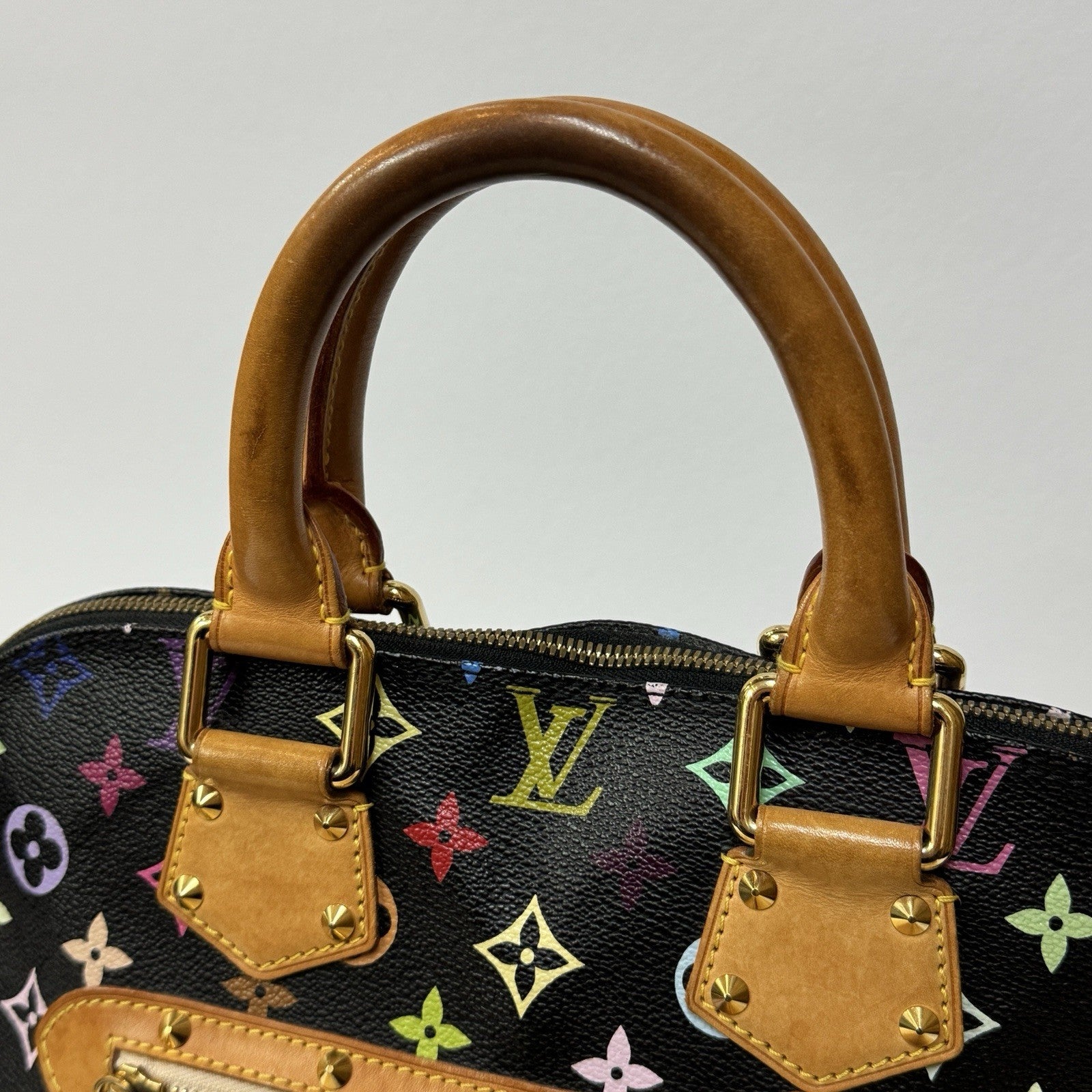 Louis Vuitton Alma Multicolor Multicolore Schwarz Handtasche 2004 IKONE