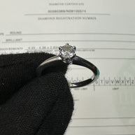 Tiffany & Co. Verlobungsring Platin 950-Gr.52 - Box & Zertifikat 0,30 CT - VVS1